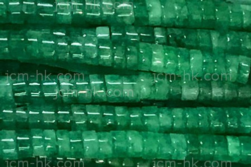 4mm Green Aventurine Heishi Beads 15.5" natural [h4b15-4]