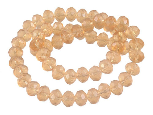 8x6mm Topaz Faceted Rondelle Beads 15.5" synthetic [sc3a7]