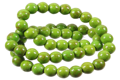 25mm Green Magnesite Round Beads 15.5" [t510g]