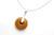 20mm Golden Jade Donut Pendant 1pc. [y914bp]