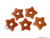 32mm Red Aventurine Star Donut Beads 2pcs. [y940b]