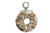 925 Sterling Silver 25mm Leopard Skin Donut Pendant [y803h]
