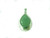 925 Sterling Silver 28mm Green Aventurine Tear Drop Pendant [y803e]