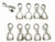 14mm Silver Plated Ice Pick Bail Pendant Setting 5mm Grip Length 10pcs. [y612a]