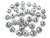 6x8mm Silver Plated Plastic Melon Beads 40pcs [y513a]
