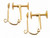 16mm Copper Gold Plated Screw Clip On Earring Finding 10ps. [y362a]