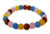 6mm Mix Agate & Jade Elastic Bracelet 7.5" dyed [b2s8]