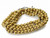 4mm Hematite Gold Round Beads 15.5" coated [4a21g]