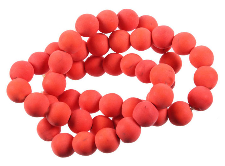 4mm Matte Orange Magnesite Round Beads 15.5" [4thm]