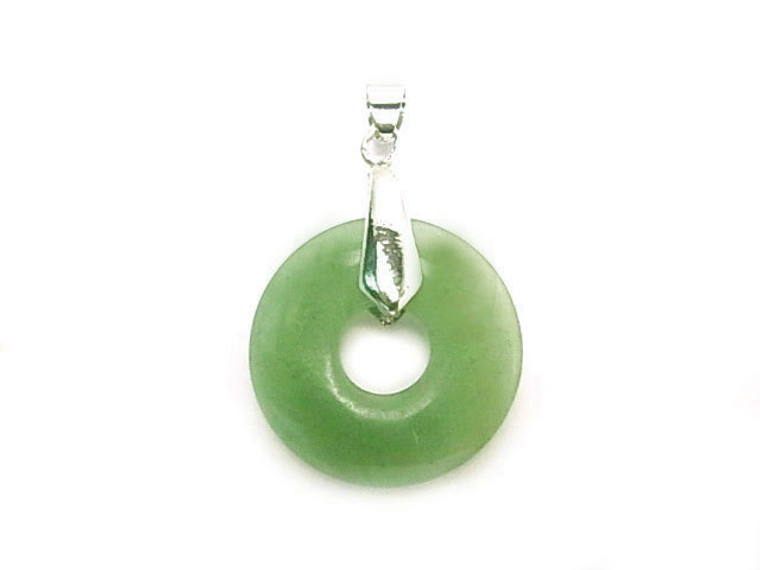 25mm Shanghai Jade Donut Pendant 1pc. [y911cp]