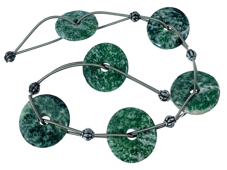 25mm Tree Agate Donut Beads 15.5" natural [y947dn]