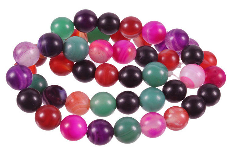 10mm Matte Botswana Agate Round Beads 15.5" natural [10f27m]