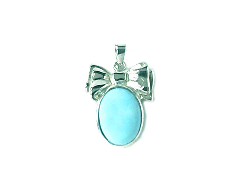 925 Sterling Silver 18x24mm Natural Arizona Turquoise Pendant [y832f]