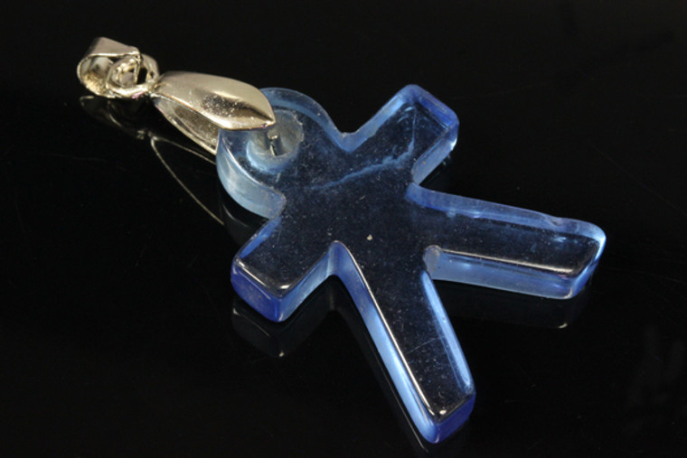 22x28mm Rec.Blue Quartz Boy Pendant [y219c]