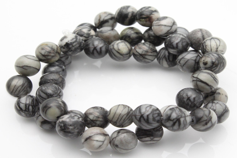 12mm Picasso Agate Round Beads 15.5" natural [12r43]