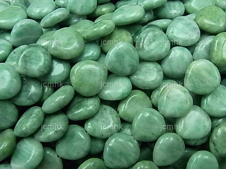 12mm China Jade Puff Acorn Beads 15.5" natural [s360]