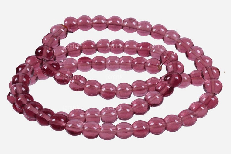 6x4mm Amethyst Drum Beads 15.5" synthetic [s152]