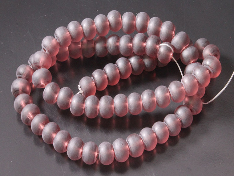 8mm Matte Amethyst Abacus Beads 15.5" synthetic [u76a6m]
