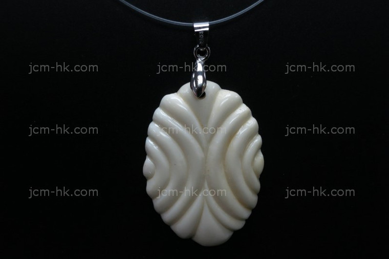32X45mm Buffalo Bone Designer Bead Pendant [z1262]
