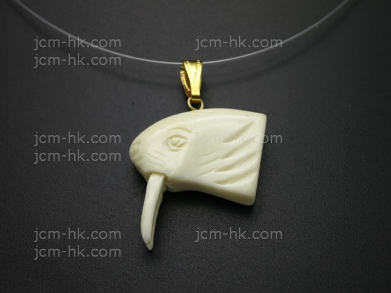 25X28mm Buffalo Bone Designer Bead Pendant [z1680]
