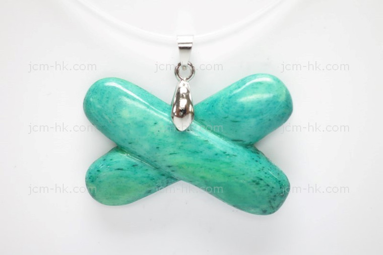 38x26mm Buffalo Bone Designer Bead Pendant, Natural Dyed [z5234]