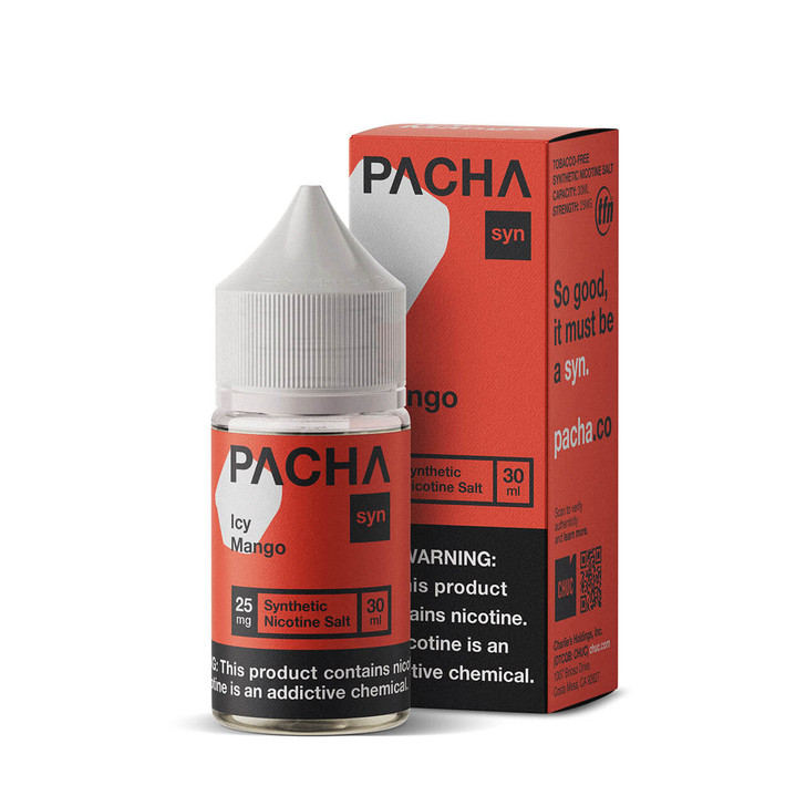 Pacha Salts Icy Mango Synthetic Nicotine E-Juice 30ml Backseat Vape