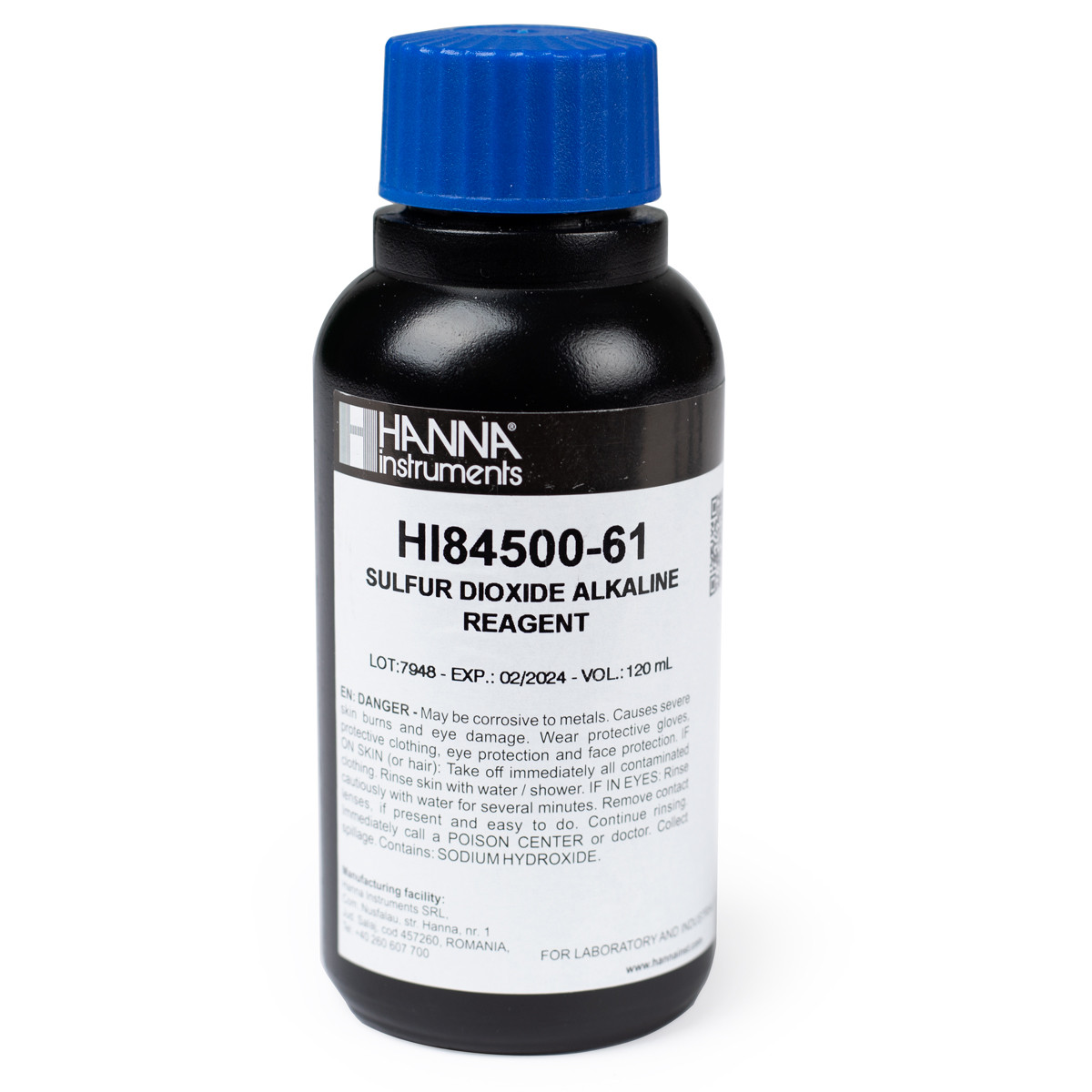 HI84500-61 Alkaline Reagent for Total Sulfur Dioxide in Wine (120 mL)