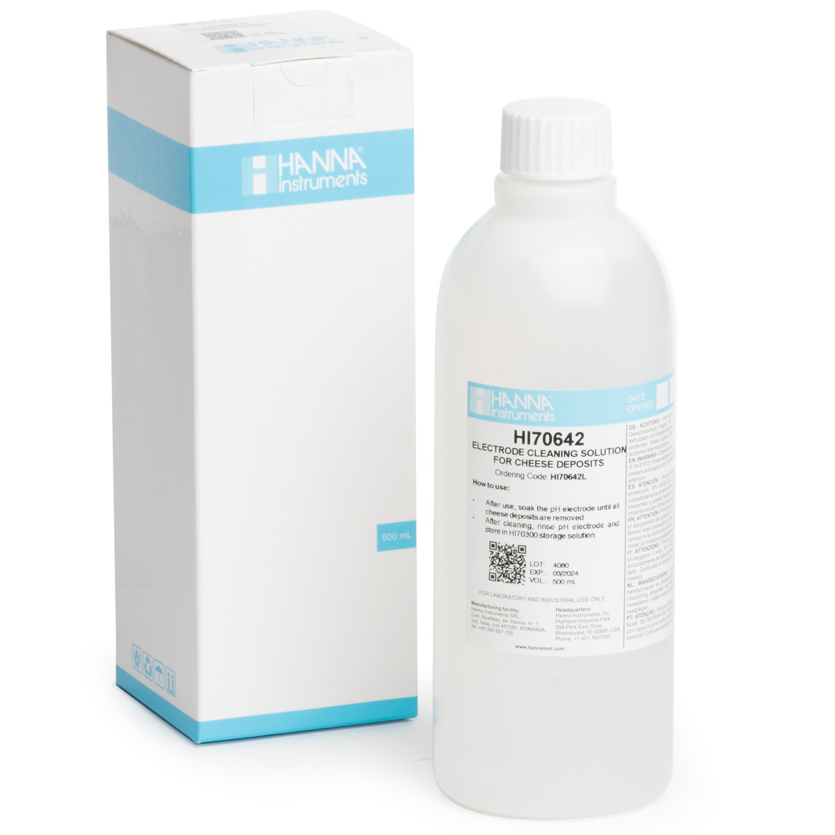 HI70642L Cleaning Solution for Cheese Deposits (500 mL)
