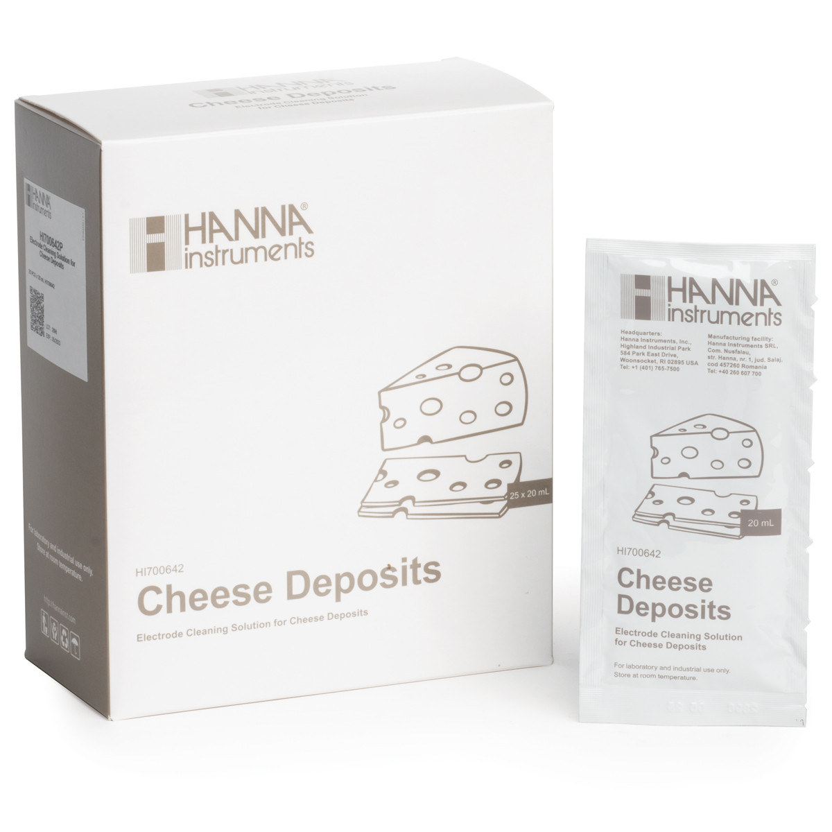 HI700642P Cleaning Solution for Cheese Deposits (25 x 20 mL Sachets)