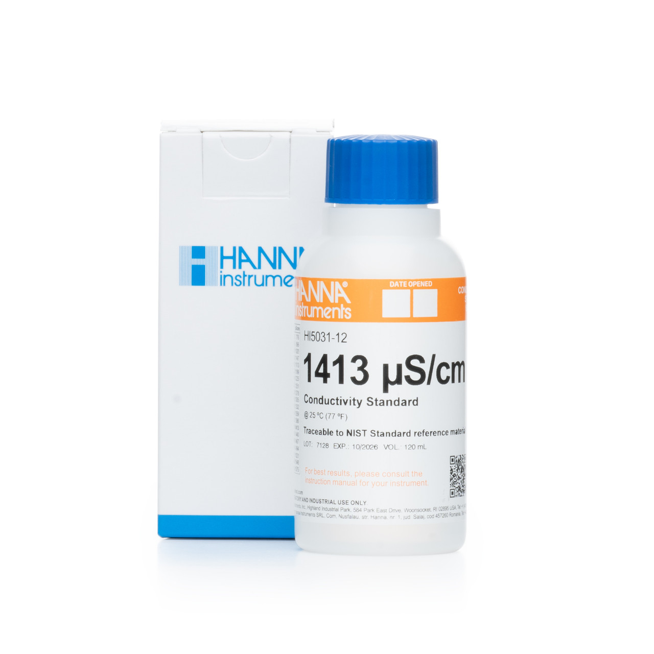 HI5031-12 1413 µS/cm Conductivity Standard (120 mL)