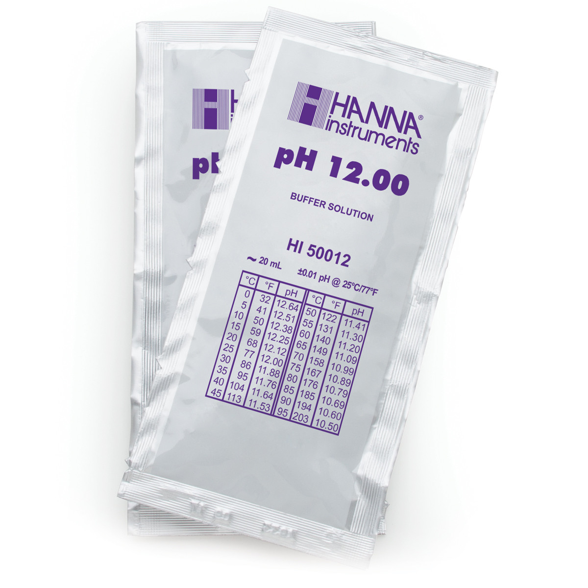 HI50012-02 pH 12.00 Technical Calibration Buffer (25 x 20 mL) Sachets