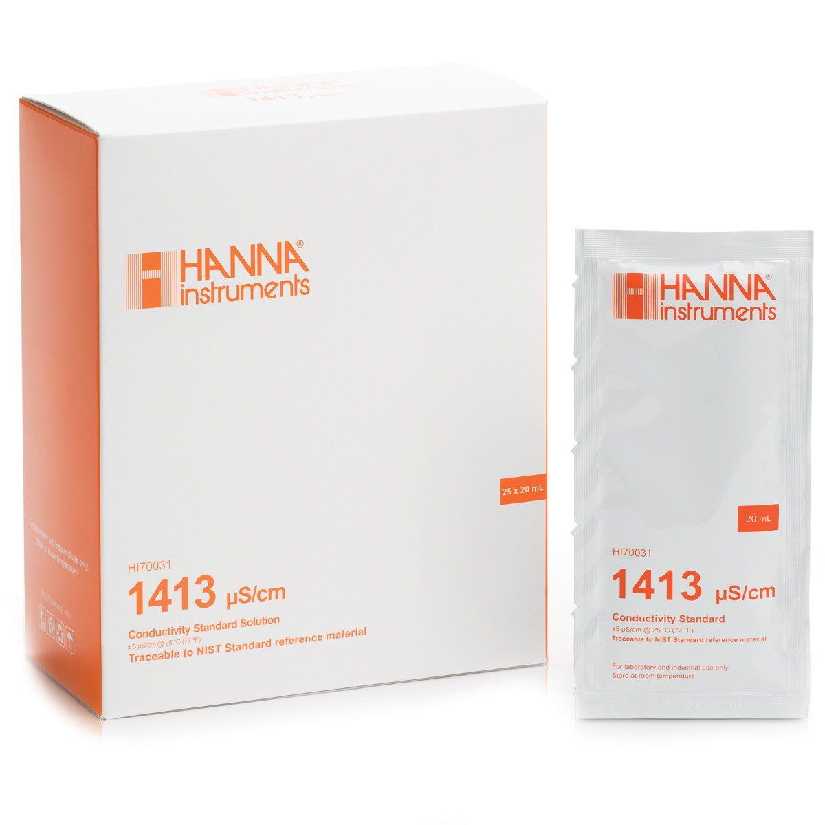 1413 µS/cm Conductivity Standard (25 x 20mL) - HI70031P