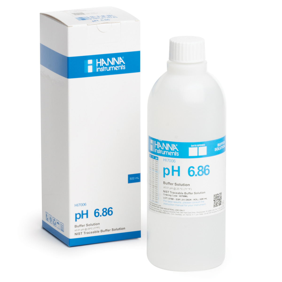 HI7006L pH 6.86 Calibration Solution (500 mL)
