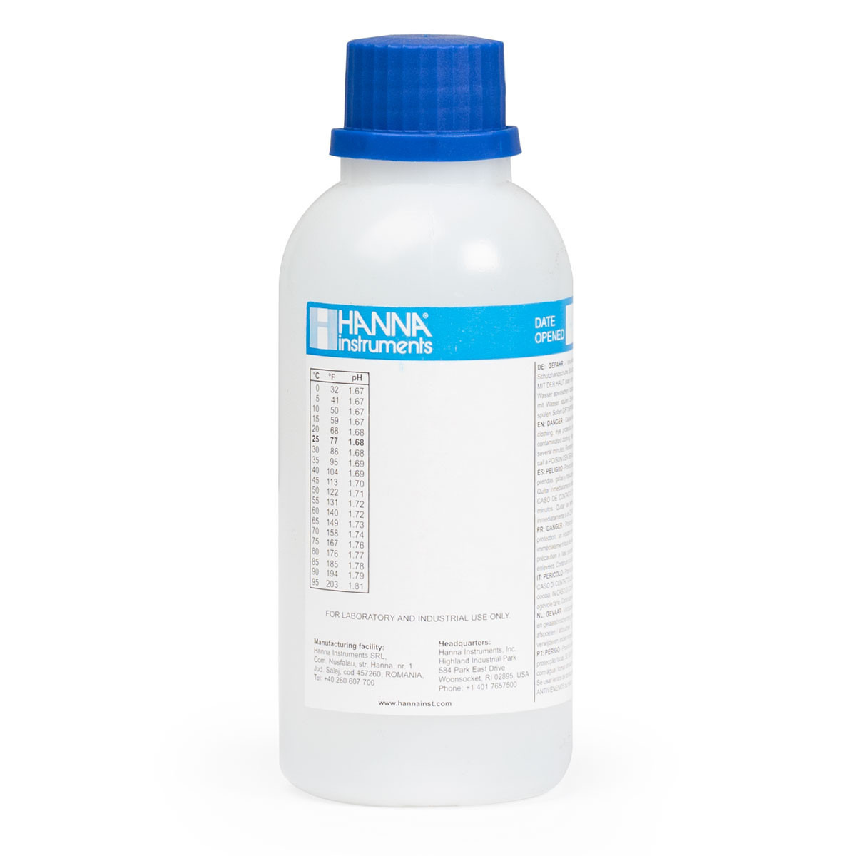 HI70703M Fluoride Standard Solution 100 mg/L (230 mL)