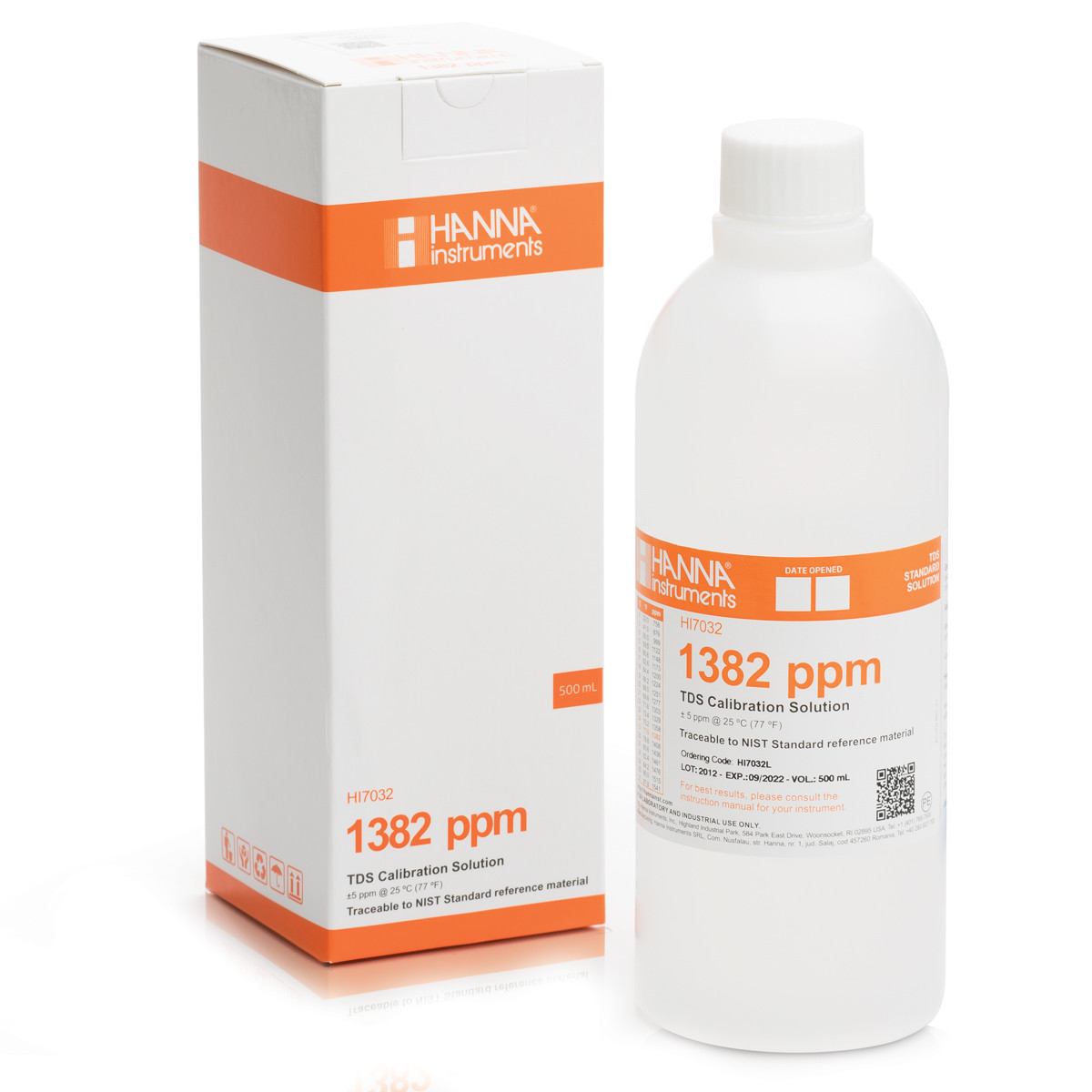 HI7032L 1382 mg/L (ppm) TDS Calibration Solution (500mL Bottle)