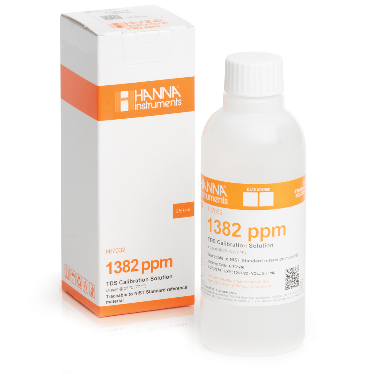 1382 mg/L (ppm) TDS Calibration Solution (230mL Bottle) - Hanna