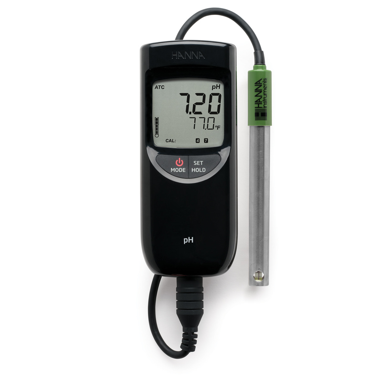 Hanna ポータブルpH セット Waterproof Portable pH & Temperature Meter - HI991001