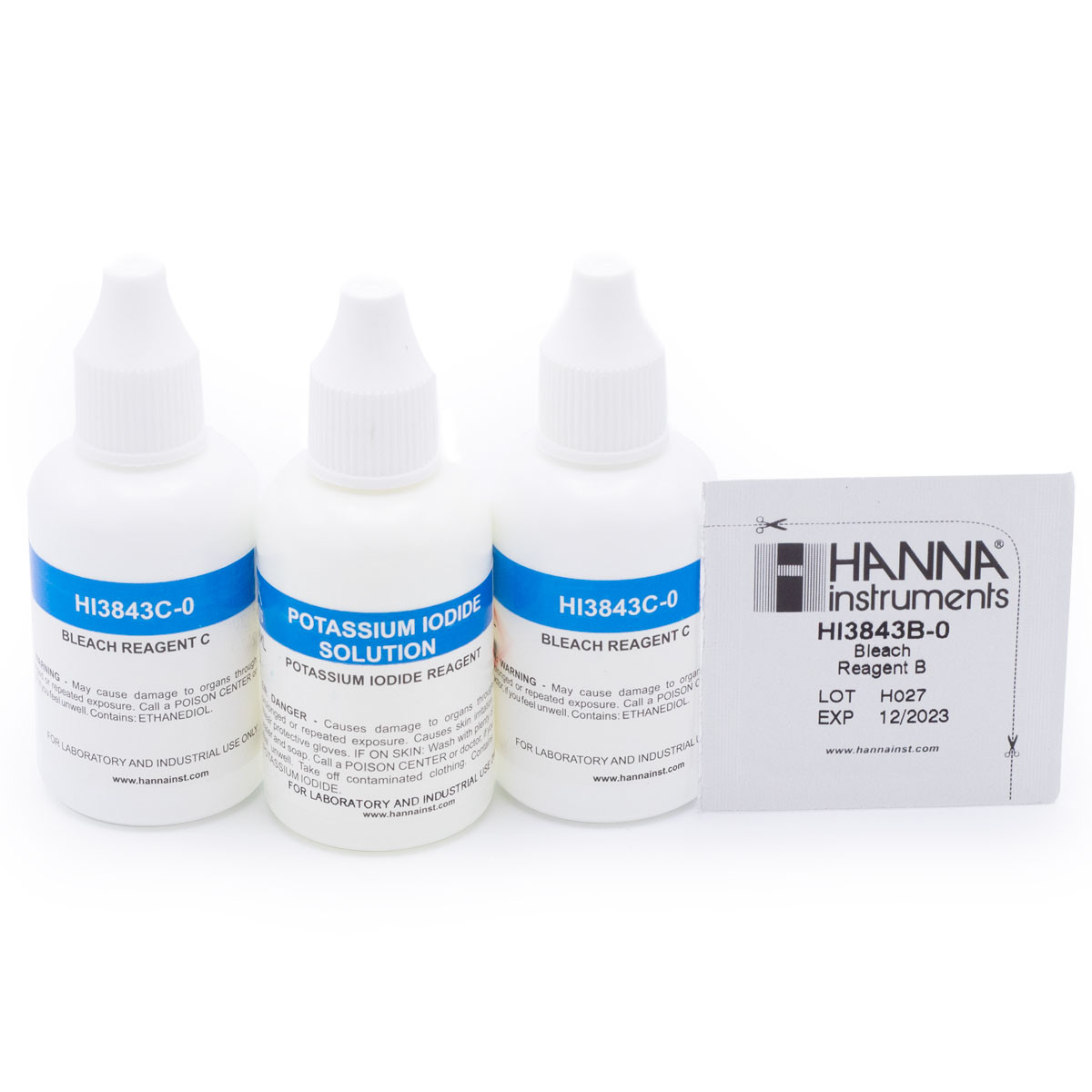 HI3843-100 Hypochlorite Test Kit Reagents (100 tests)