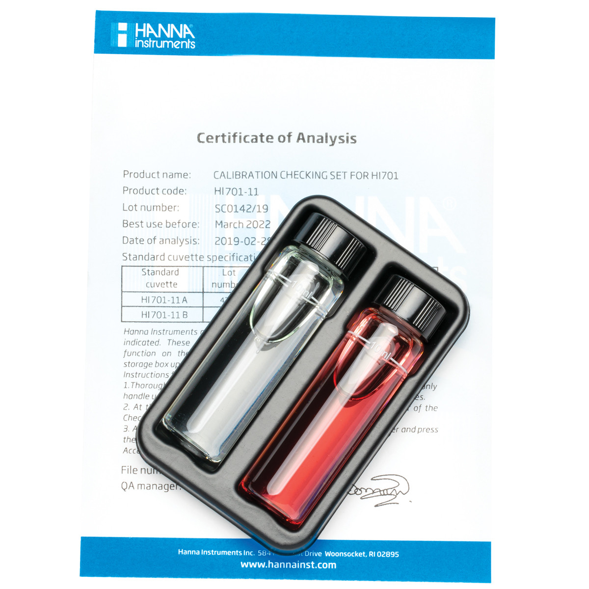 Free Chlorine Checker HC® Calibration Check Set - HI701-11