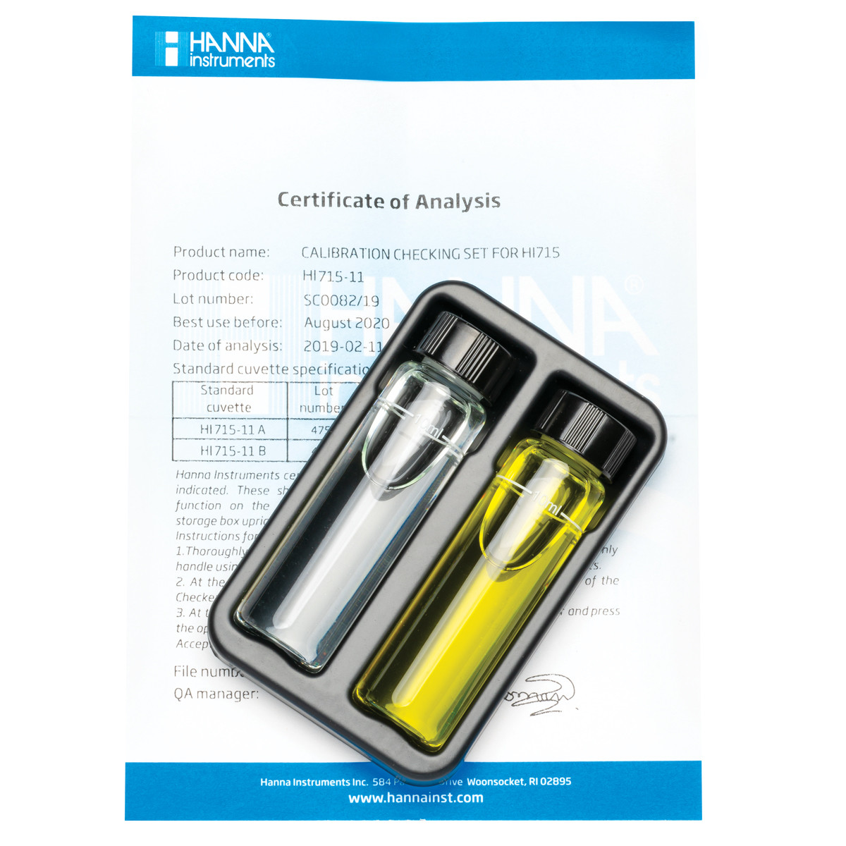 HONO様確認用 Ammonia Medium Range Checker® HC Calibration Check Set - HI715-11