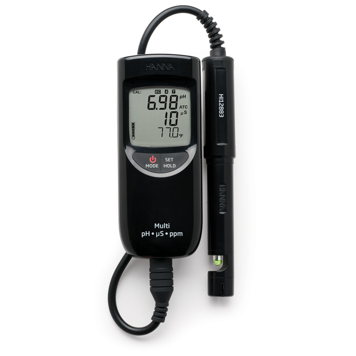 Portable Waterproof pH/EC/TDS Low Range Meter (0 to 3999 µS/cm, 0