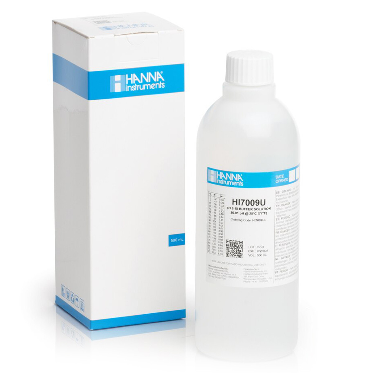 pH 9.18 Calibration Solution (500 mL) - HI7009UL