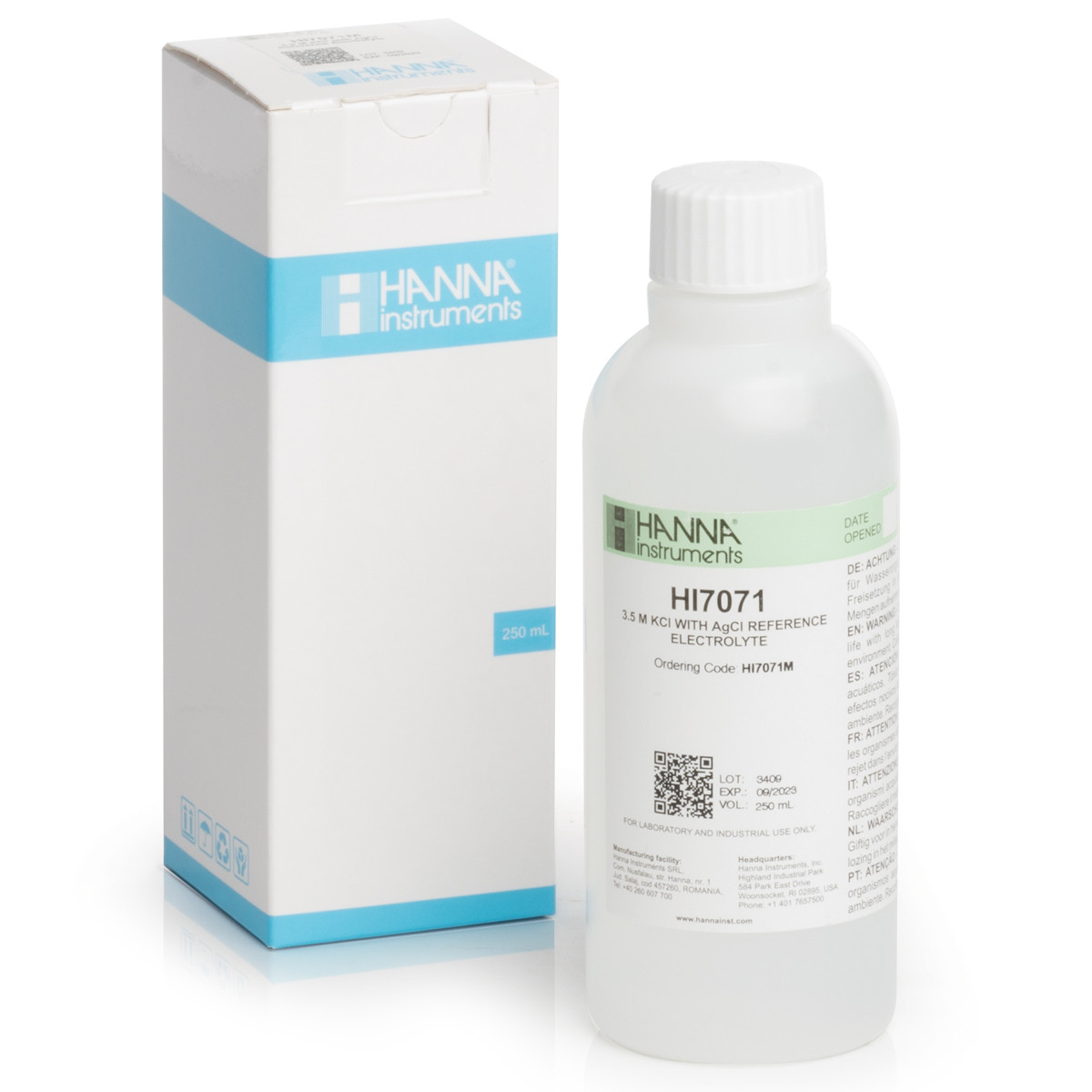 HI7071M Electrolyte Fill Solution, 3.5M KCl + AgCl (230 mL)
