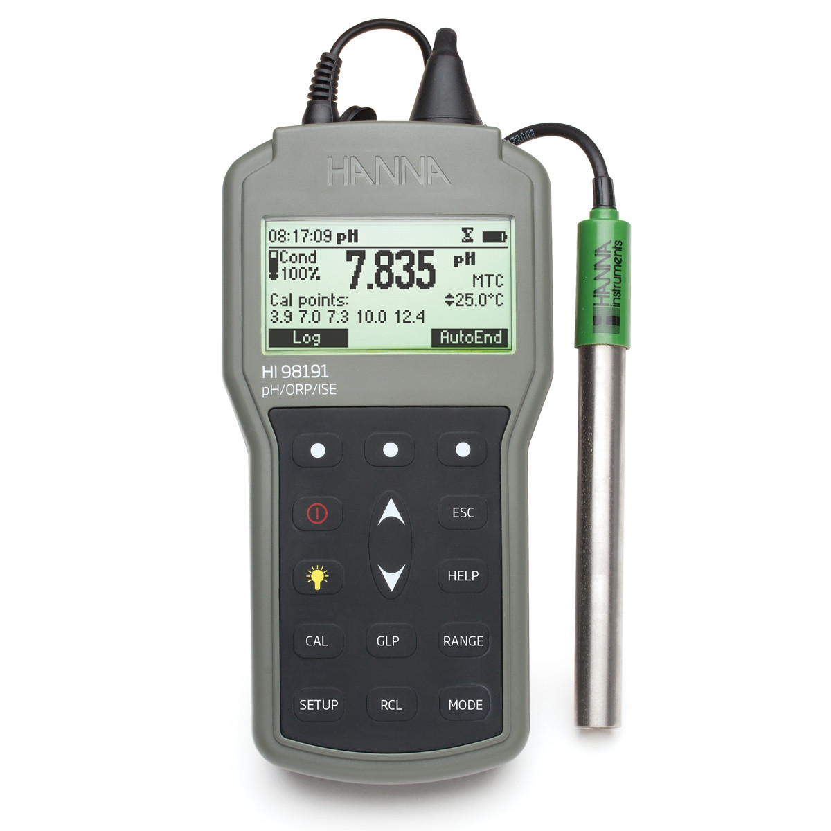 Professional Waterproof Portable pH/ORP/ISE Meter - HI98191