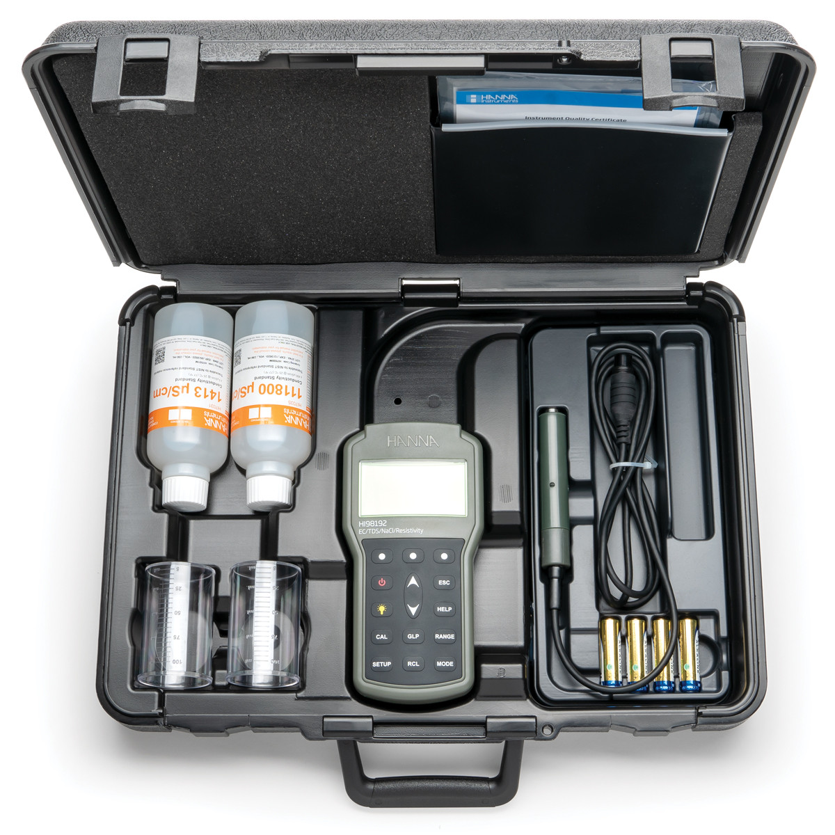 Waterproof Portable EC/TDS/Resistivity/Salinity Meter - HI98192