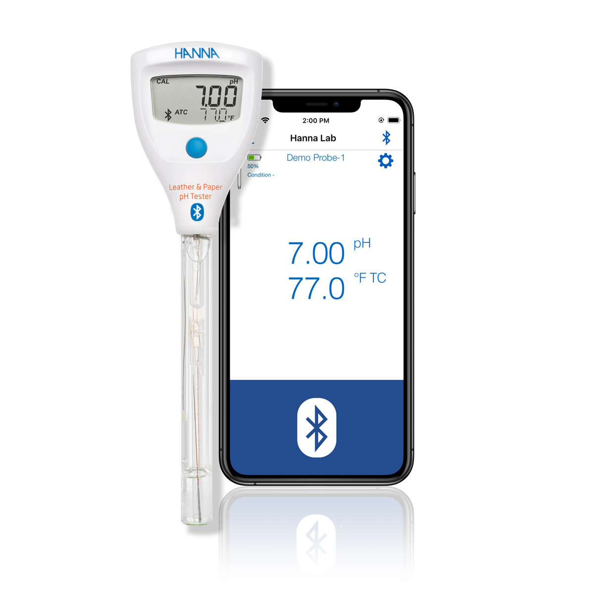 HANNA HI9810302 HALO2 pH測定器　2個セット HALO2 Wireless pH Tester for Leather & Paper - HI9810442