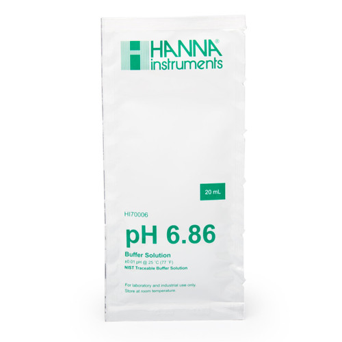 HI70006C pH 6.86 Calibration Buffer (25 x 20 mL) Sachets