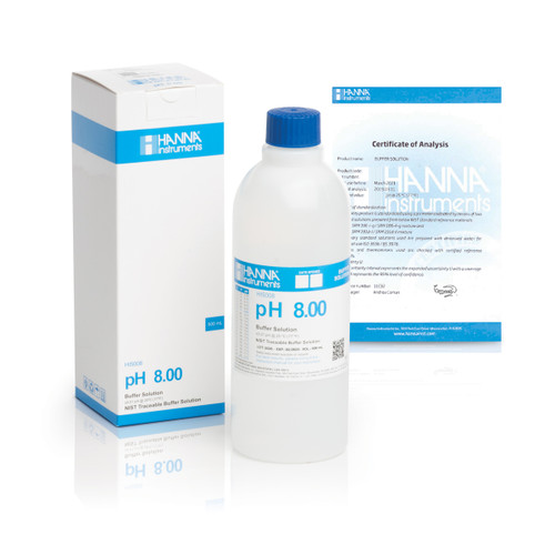 pH 8.00 Technical Calibration Buffer (500 mL) with box - HI5008