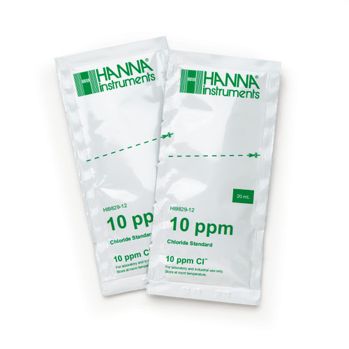 10 ppm Chloride Calibration Standard Sachets for HI9829 (25 x 25