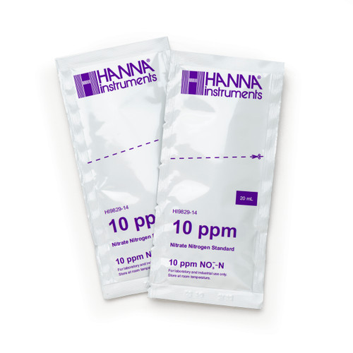 10 ppm Nitrate Standard (as N) Sachets for HI9829 (25 x 25 mL)